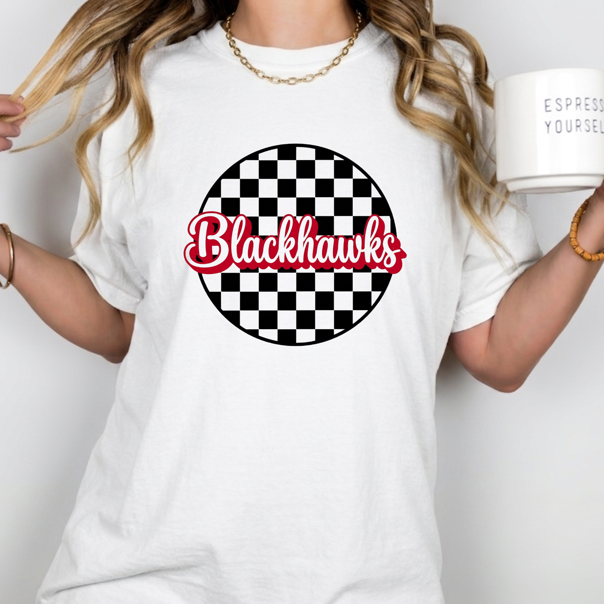 Sheridan Blackhawks Checkered Shirt