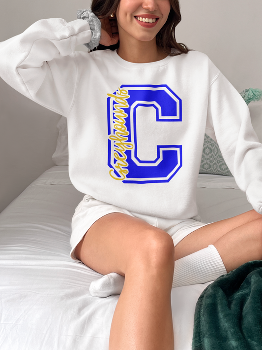 Carmel Greyhounds “C” Crewneck – School Spirit Wear
