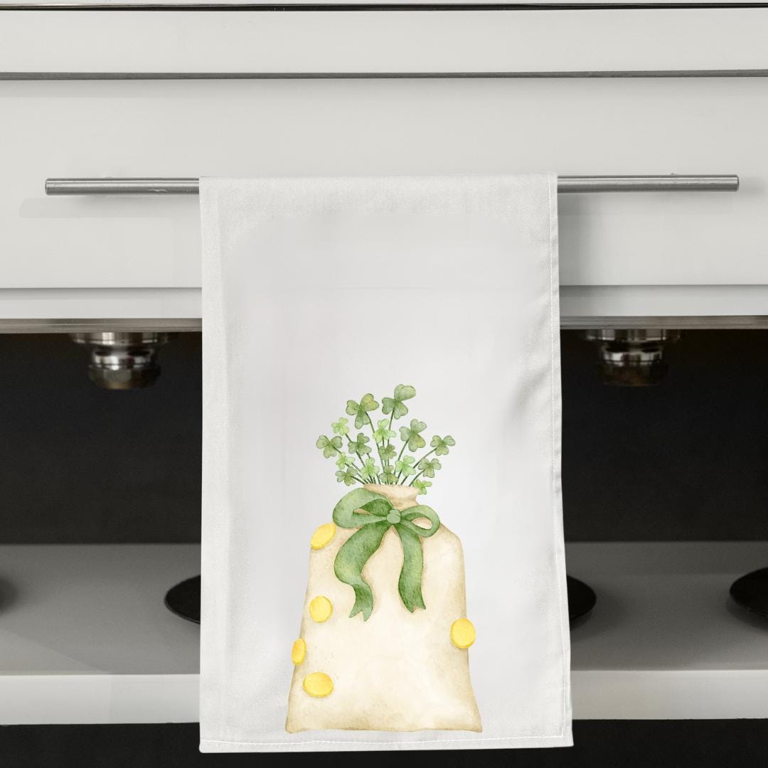St. Patrick’s Day Towel – Irish Saying Kitchen Towel – Funny Flour Sack Towel – Hostess Gift – Spring Tea Towel – Holiday Kitchen Decor