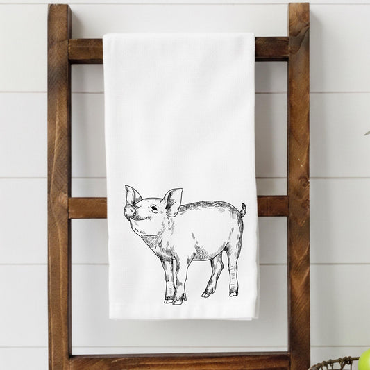 Pig Lover Tea Towel | Farmhouse Kitchen Decor