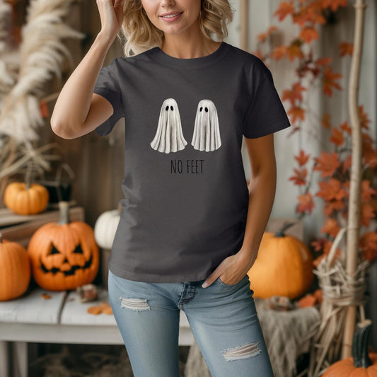 No Feet Ghost Halloween Shirt | Comfort Colors Spooky Season Tee